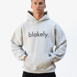 Logo Relaxed Gray Hoodie
