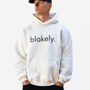 Logo Relaxed White Hoodie